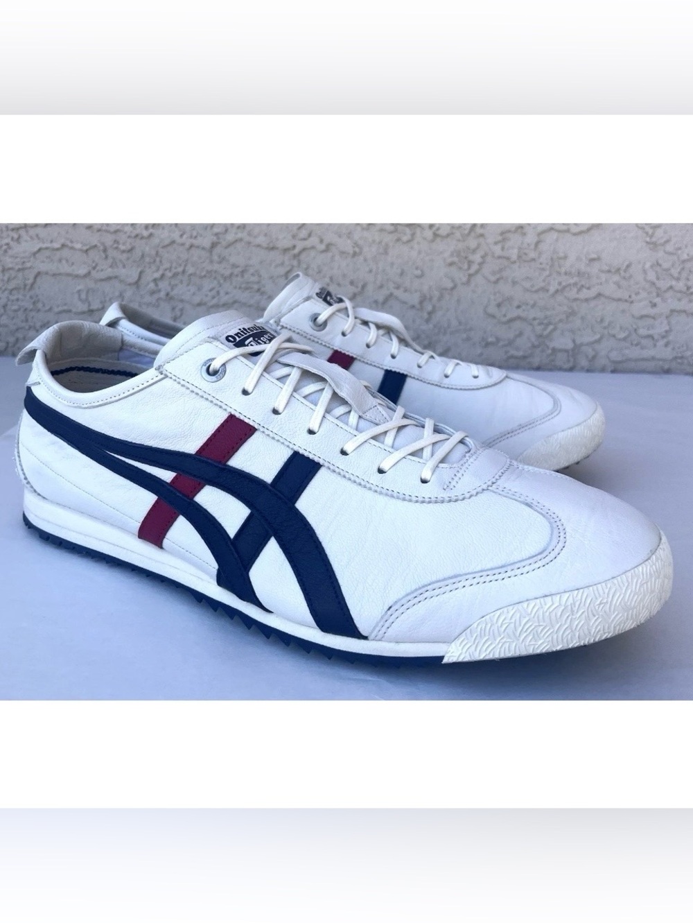 Onitsuka Tiger Mexico 66 1183A872 Mens Size US 11 White Navy Leather Shoes